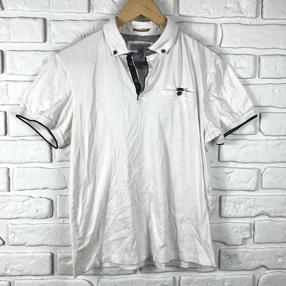 Ted Baker white polo shirt size 3 (8/medium)